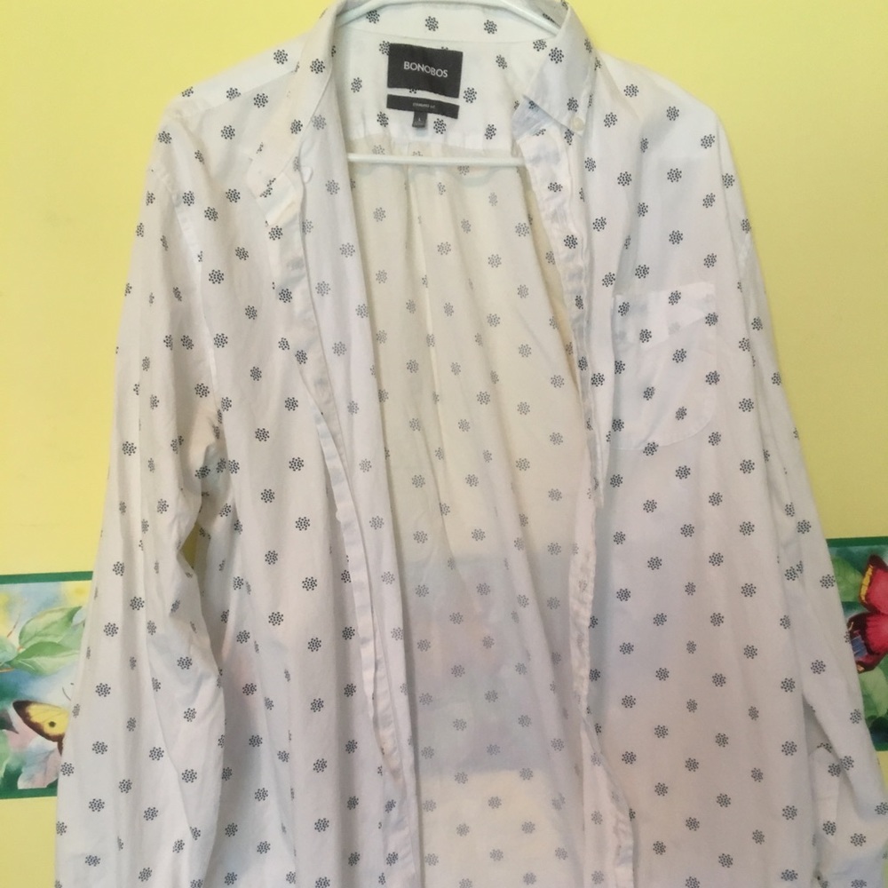 White Patterned Button Down - image 1